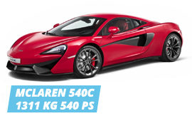 MCLAREN 540C, AMONGST THE LIGHTEST GT’S