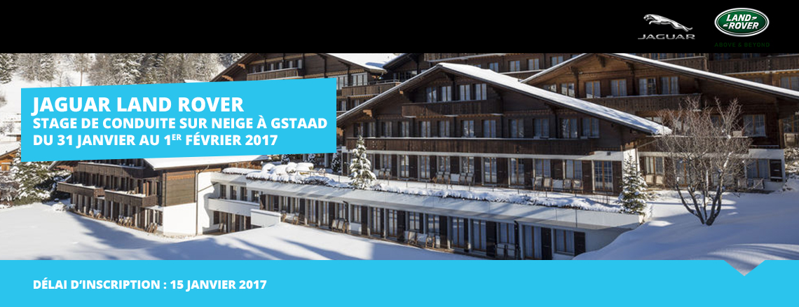 JAGUAR LAND ROVER Stage de conduite Gstaad (BE)