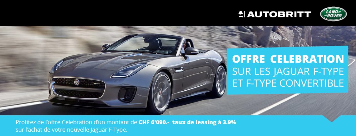 Offre Celebration sur les Jaguar F-Type et F-Type Convertible
